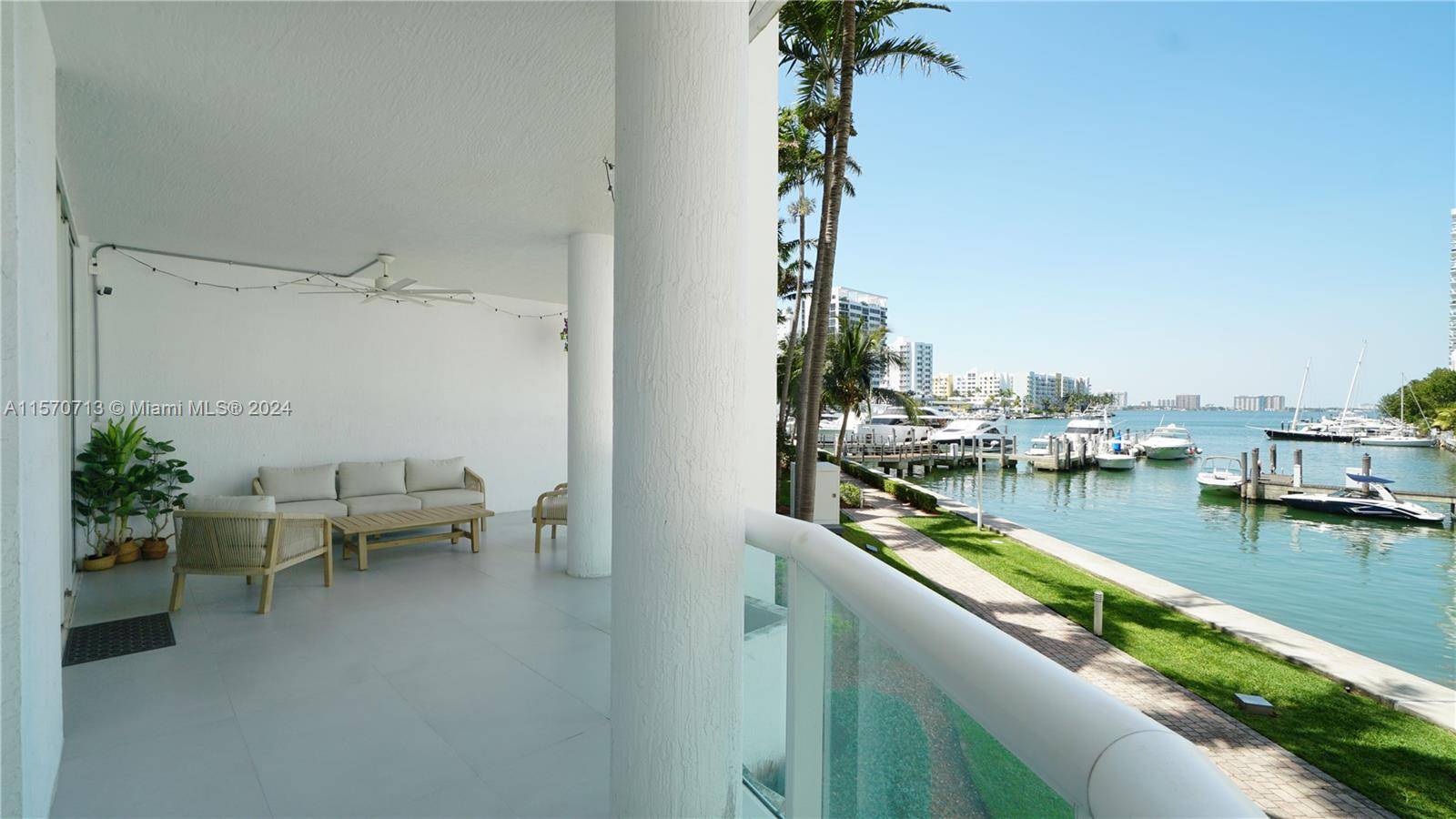 Fully furnished and tastefully decorated 3 bedroom 2 baths right on the water with access to Marina for pick up drop off at desirable 360 Condo.