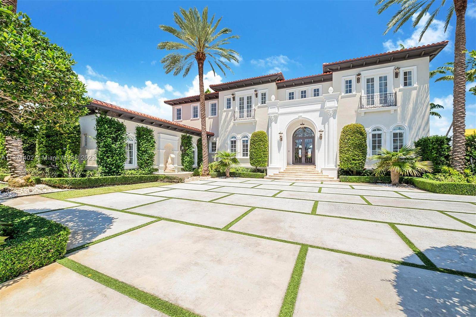 This newer constructed Mediterranean estate is privately located in the prestigious community of Old Cutler Bay.