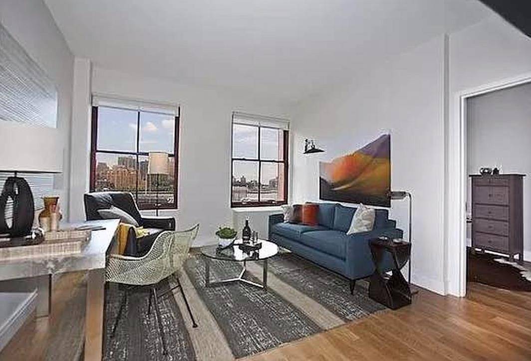BRIGHT south facing 1 bedroom at one of the most sought after, boutique, 24hr doorman buildings in the Seaport !