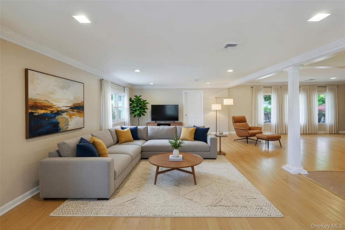 Living room staged