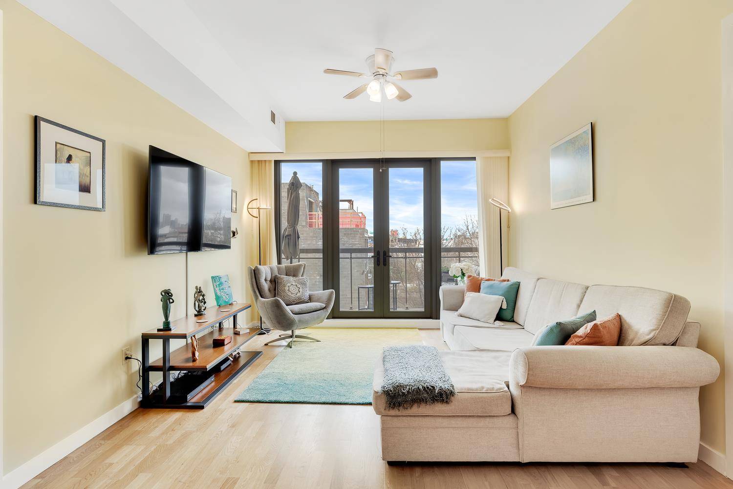Stunning views of the lower Manhattan skyline and magnificent sunsets over New York Bay all from your serene balcony in this well designed two bedroom two bathroom home located in ...