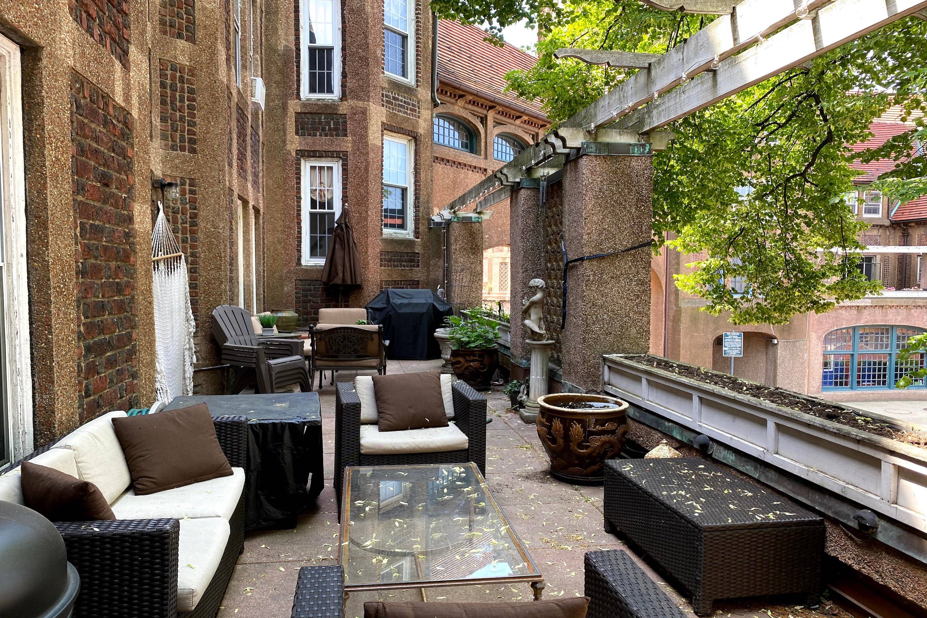 This is a once in a lifetime opportunity to buy a garden apartment overlooking historic Station Square.