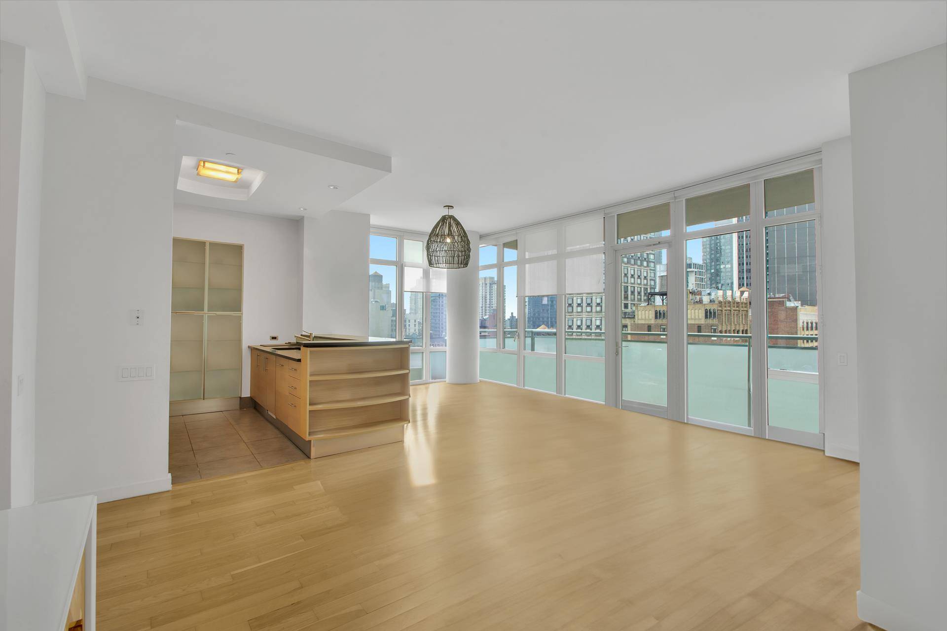Exquisite 2 bedroom, 2 bathroom residence on a high floor at 325 Fifth Avenue, offering stunning views of New York City.