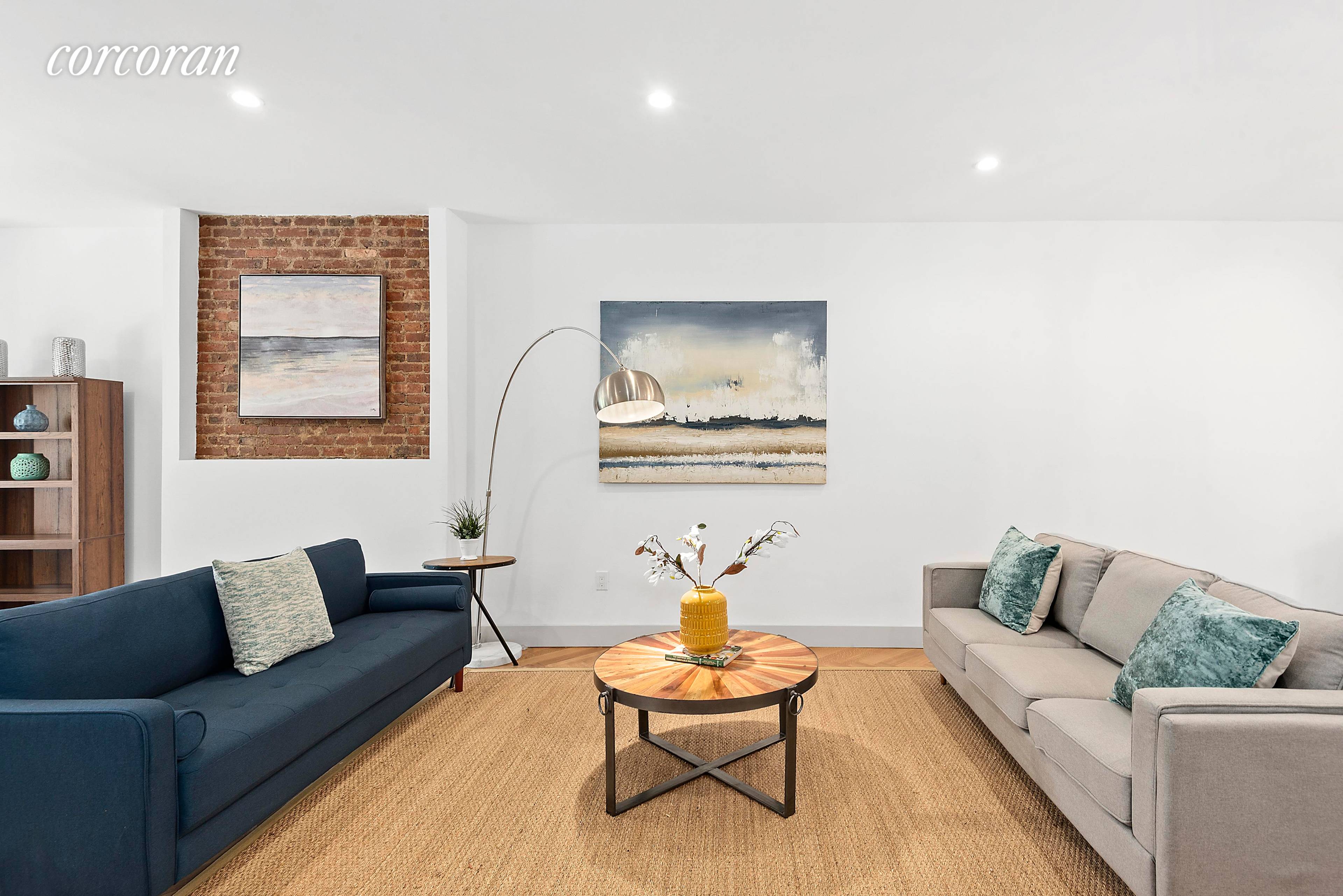 677 Decatur Street is a newly renovated 20 foot wide two family townhome with a private backyard on a tree lined block in Bed Stuy.