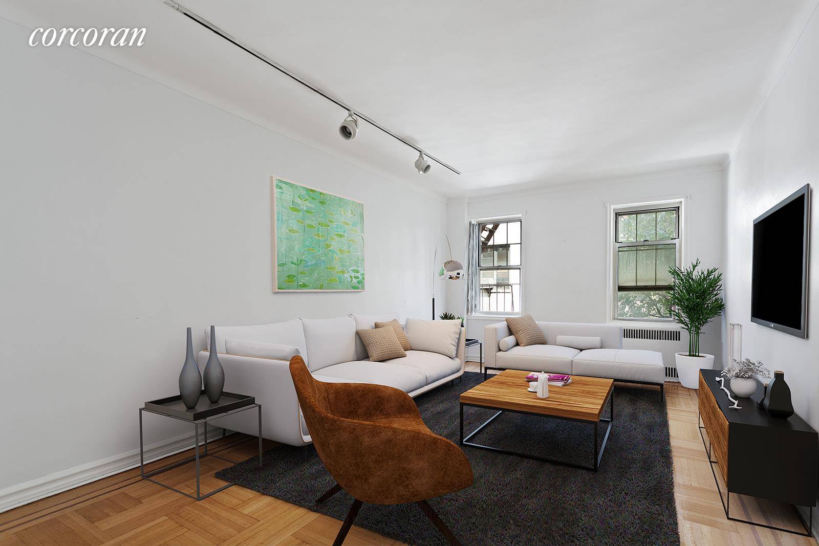 Ditmas Park extra large renovated 1 bedroom apartment in an art deco prewar Coop.