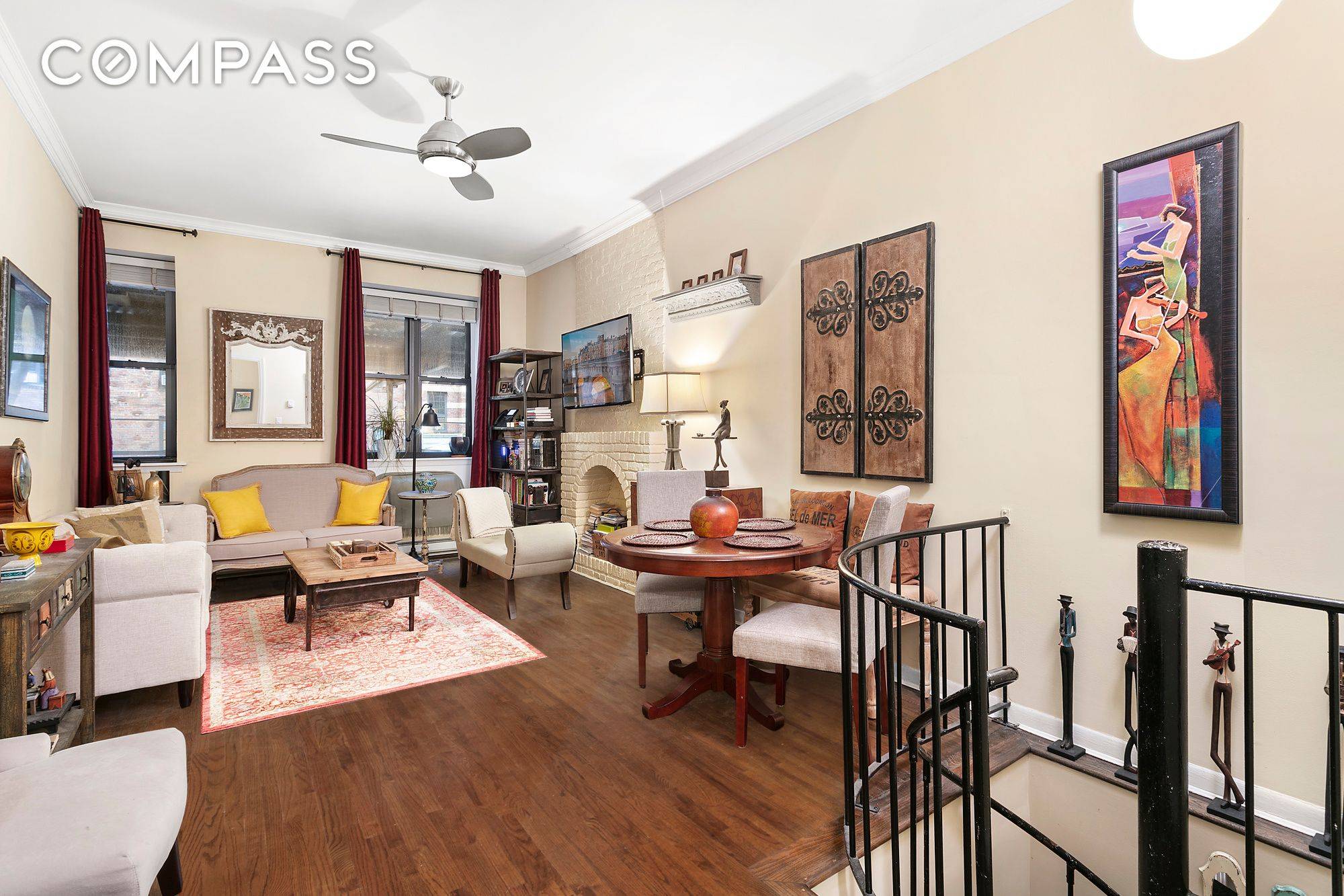 This spacious two bedroom two bathroom duplex apartment on a beautiful block lined with trees and townhouses is the perfect place to call home in West Chelsea.
