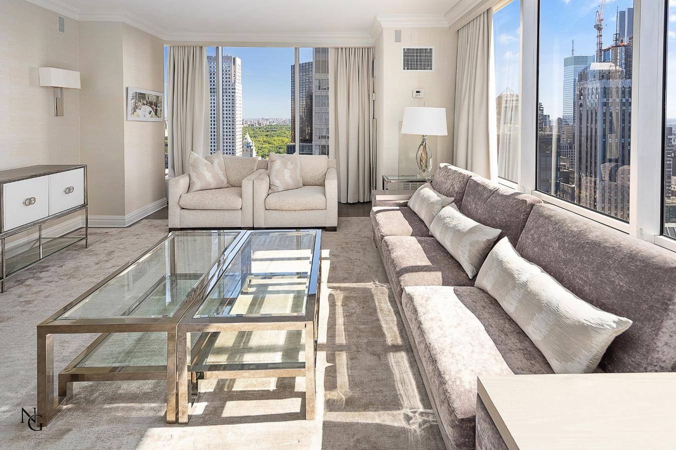 Indulge in the epitome of luxury living at the prestigious Olympic Tower, where sophistication meets opulence on the thirty sixth floor in this coveted corner unit.