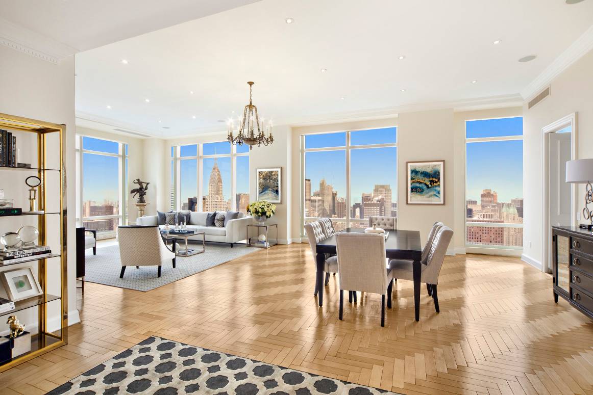 Amazing views of the Empire State Building, the Chrysler Building, and the Freedom Tower from this magnificent 3 bedroom, 3.