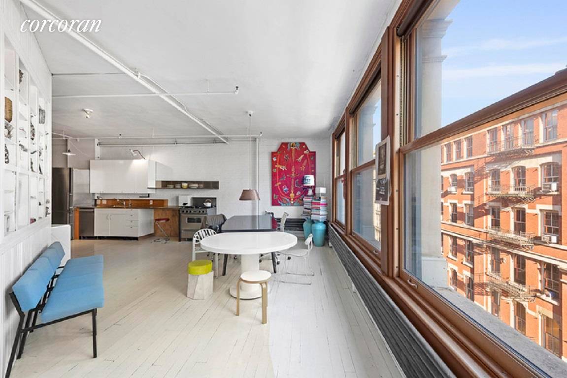This classic fifth floor Loft has been lived in, worked in and loved for 22 years.