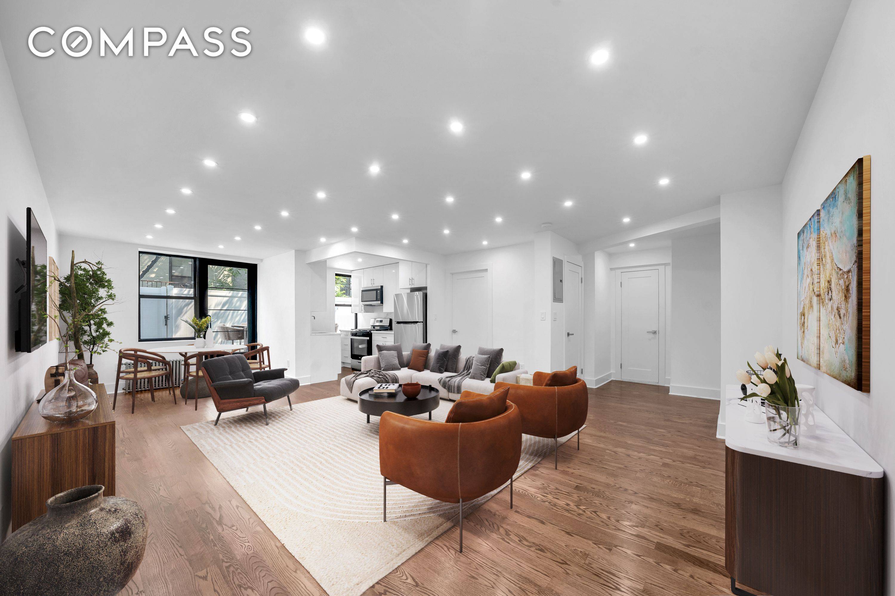 Come home to the rare opportunity of this large, newly fully renovated two bedroom, two bath condo with exceptional expansive private outdoor wrap around terrace !