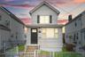 View of front of house with a fenced front yard and entry steps