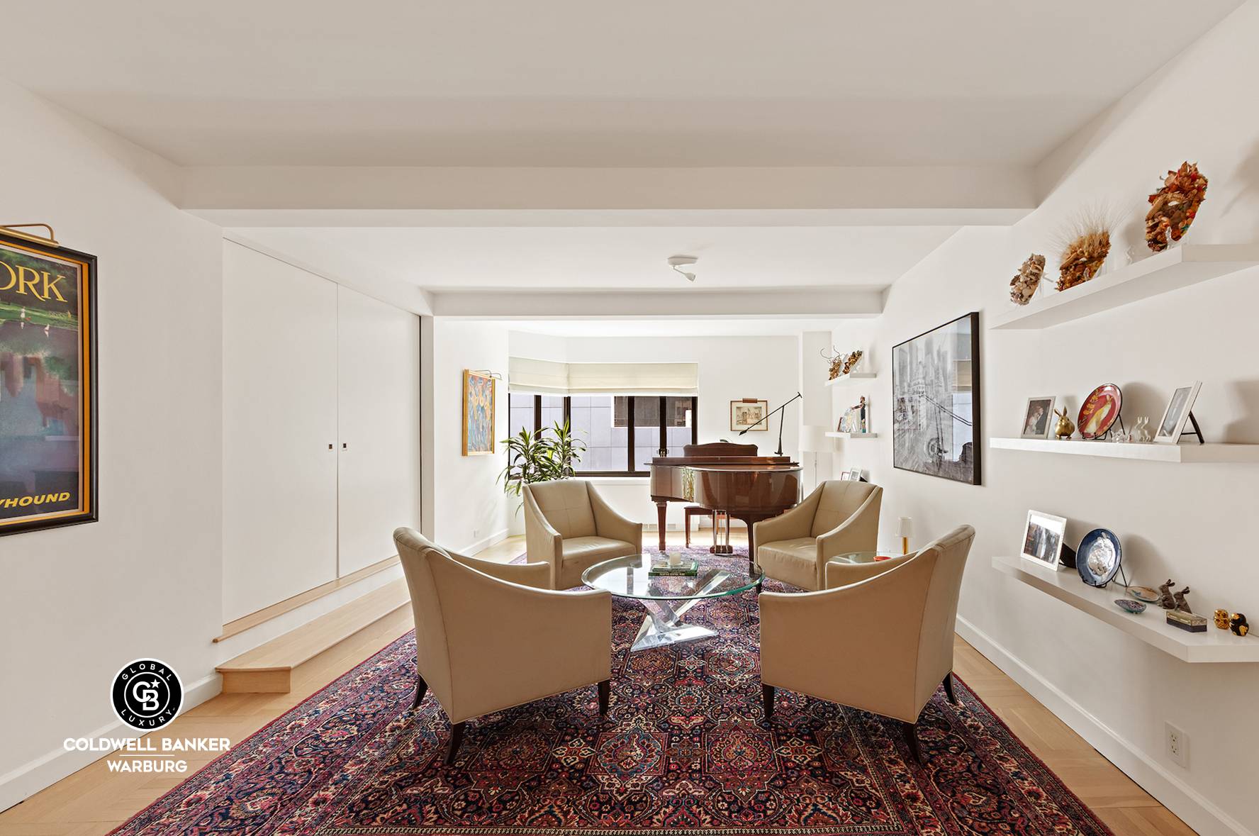 This esteemed 2 3 bedroom cooperative in Manhattan's Midtown West resides within the preeminent, 24 hour doorman building at 25 West 54th Street.