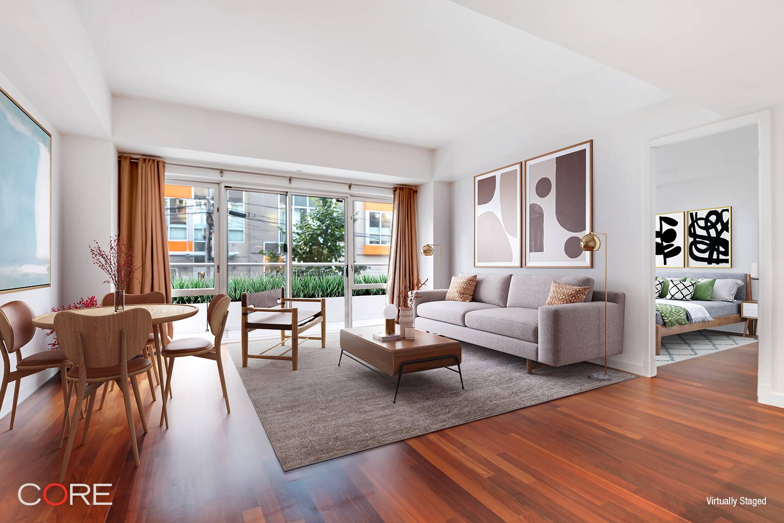A terrace lover's dream. This garden apartment at 125 North 10th Street stands apart from all other two bedrooms on the market with a private 200 square foot terrace.