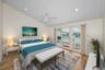 Virtually staged primary bedroom