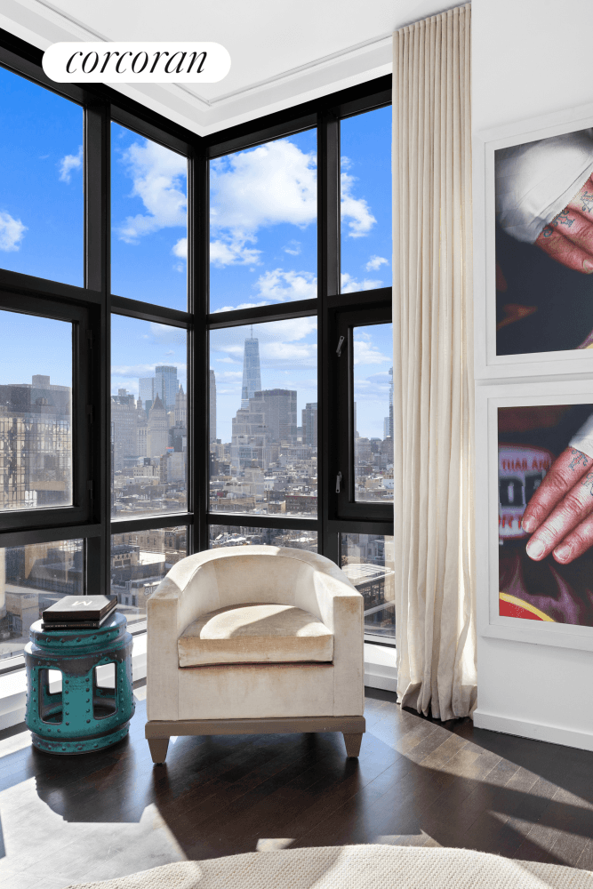 Views, Views, Views. This remarkably chic, full floor home, located in the distinctive BLUE condominium, boasts breathtaking Manhattan views from four exposures, exquisite design and abundant natural light all day ...