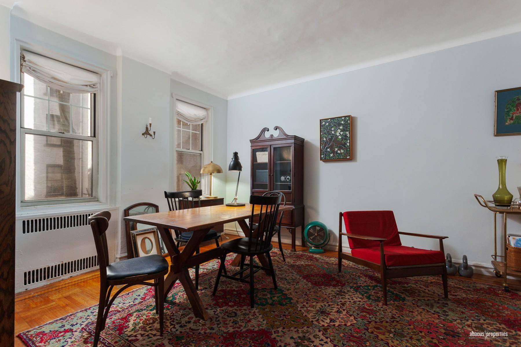 This spacious 1 bedroom has tons of prewar charm and an updated kitchen and bath.