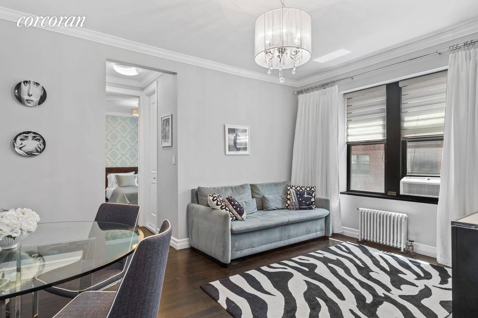 Charming prewar 1 bedroom 1 bathroom coop in the heart of Carnegie HillSouth facing beautiful, move in ready one bedroom with mint custom designed renovations awaits at 166 East 96th ...
