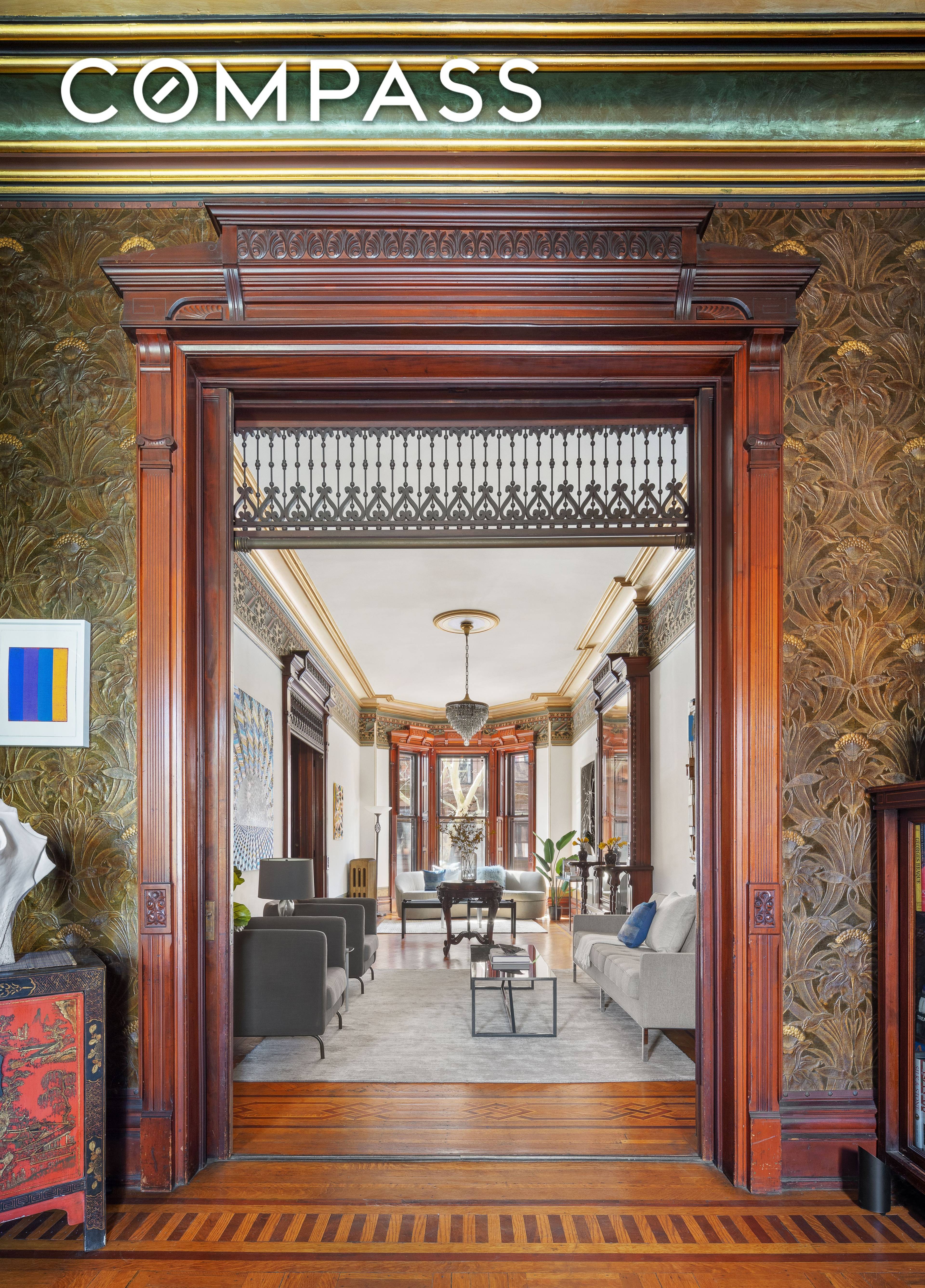 Enter this magnificent brownstone, and you will immediately be captivated by the 11 foot high ceilings on the parlor floor.