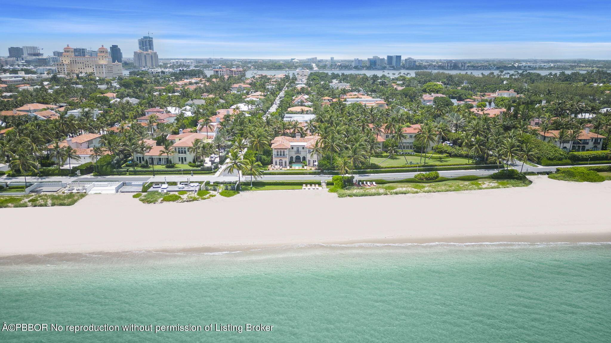 One of 3 oceanfront estates available on the island of Palm Beach in an A center of town location.