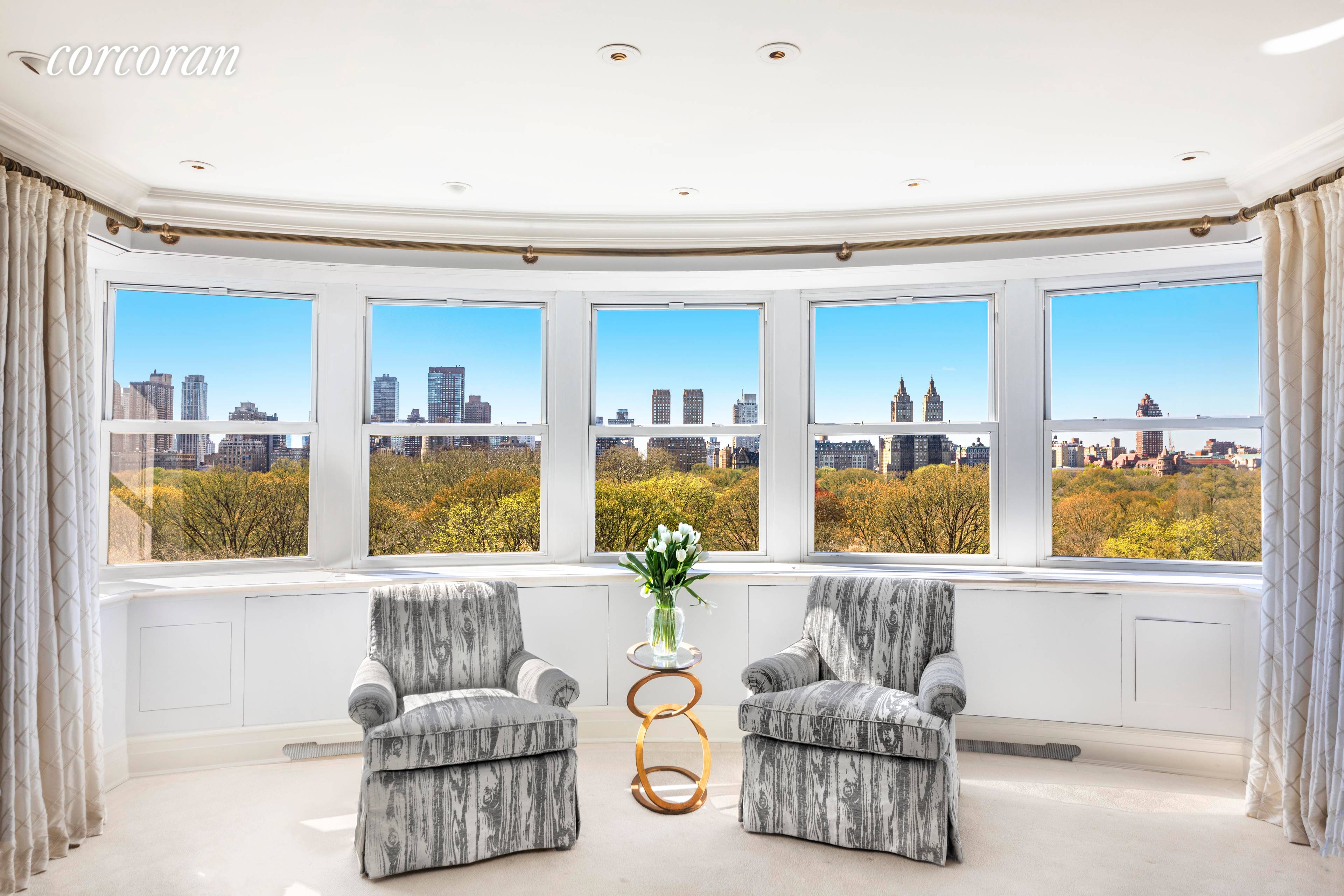 Panoramic views ! With 25 windows and over 40 feet of Central Park frontage, apartment 11A is Fifth Avenue at its best.