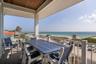 Ocean front top floor balcony off of primary living area