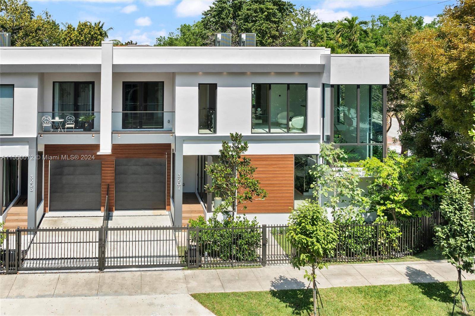 Tropical modern brand new townhome in the heart of Coconut Grove.