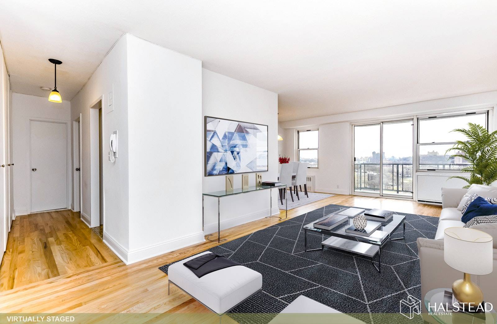 No Board Approval needed for this completely renovated one bedroom with terrace at the sought after Blue Building.