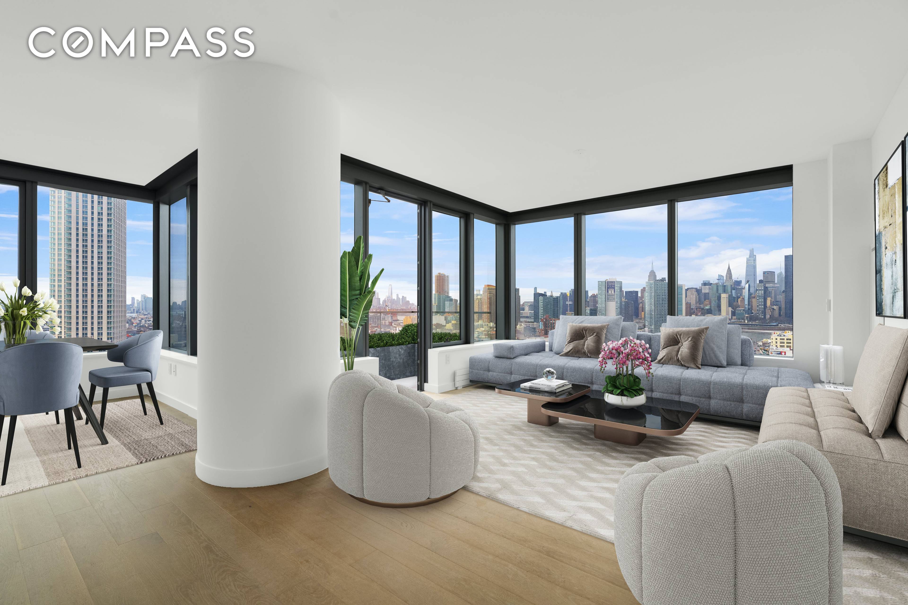 Welcome home to Unit 2911 now available for rent at The Skyline Tower, a breathtaking monumental luxury high rise in the heart of Court Square district in Long Island City.