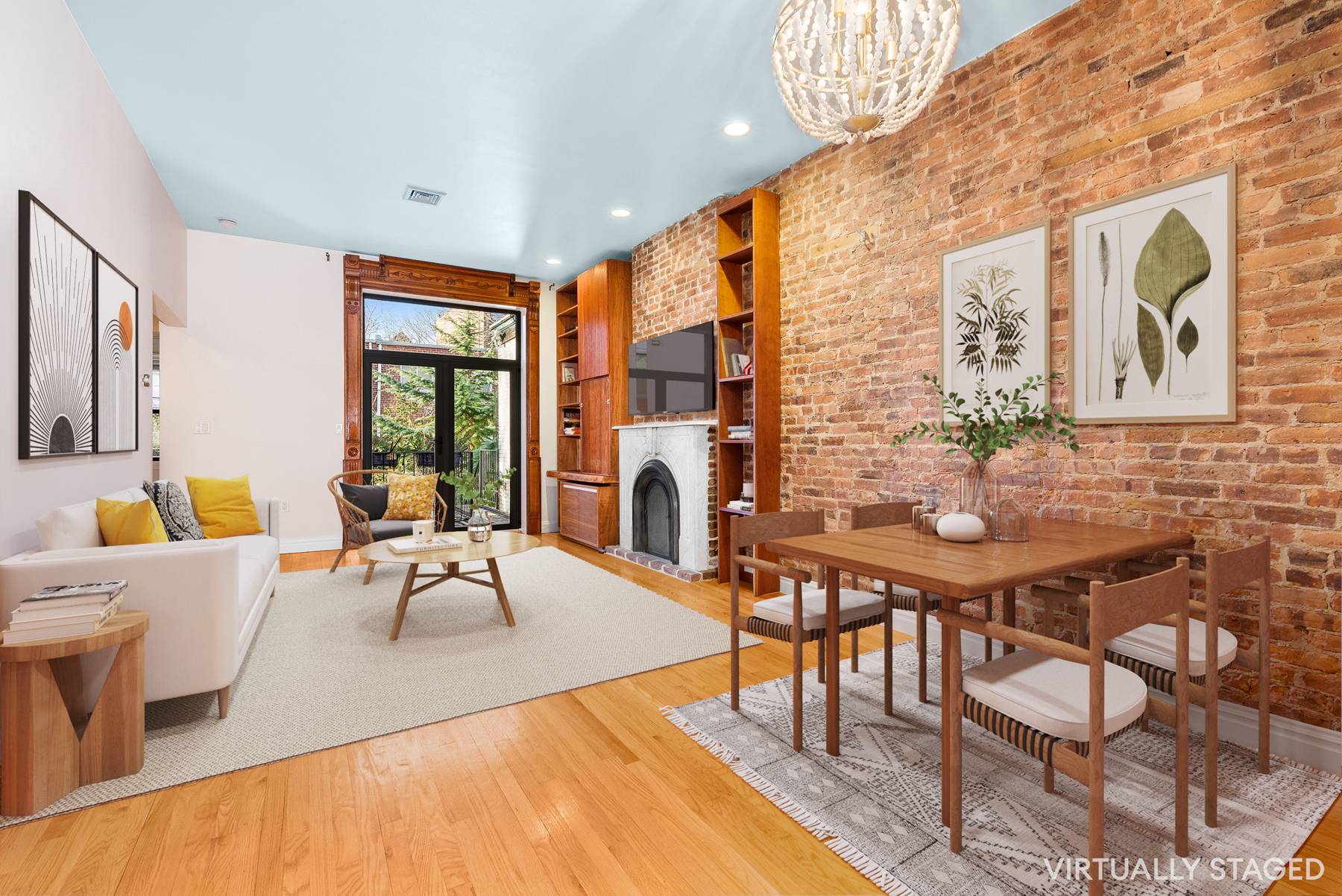 502 1st Street 2 is a breathtaking two bedroom, two bathroom parlor floor duplex condo with its very own private garden on a coveted Park Slope block.