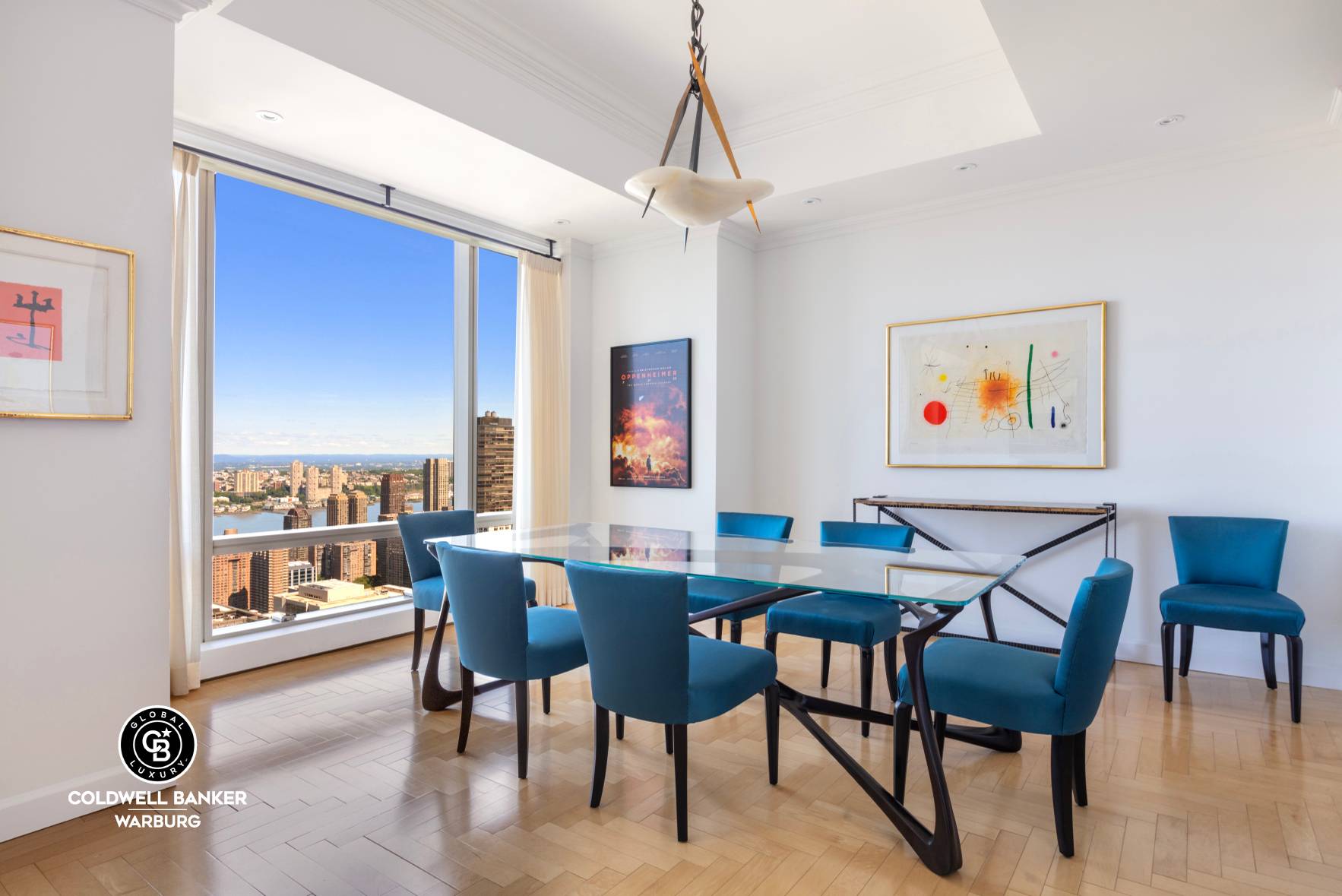 Enjoy sweeping, spectacular Hudson River views from every room in this one of a kind renovated three bedroom, three and a half bath residence situated on the 46th floor of ...