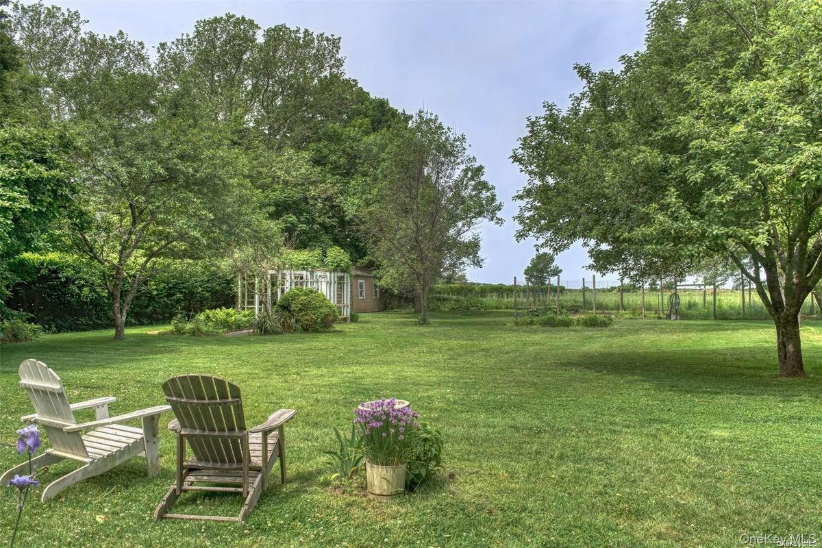 backyard with distant bay view