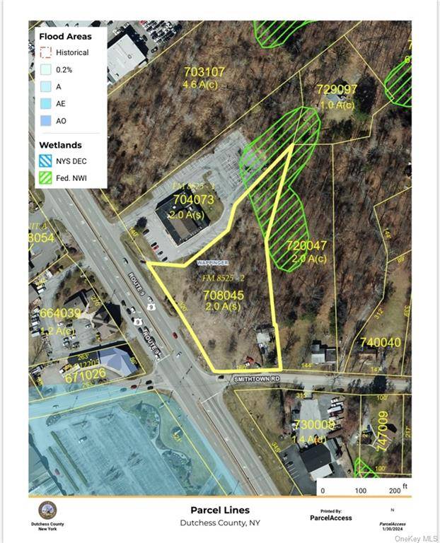 TRAFFIC SIGNAL CORNER 2 acre lot ; HB ZONE COMMERCIAL Located in the TOWN OF WAPPINGER.