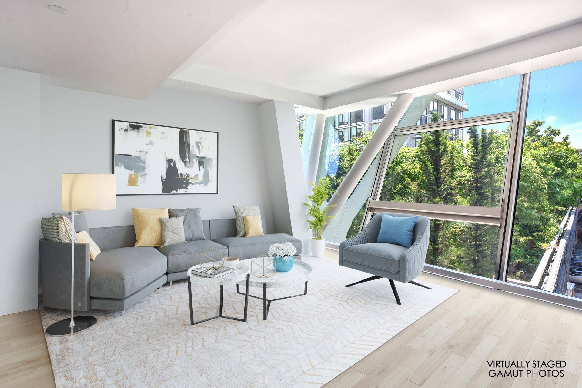 Priced for immediate sale, full floor 2 Bedroom 2Bath at the HL23, Chelsea West's architecturally acclaimed condo that affords direct views of the Highline from every room.