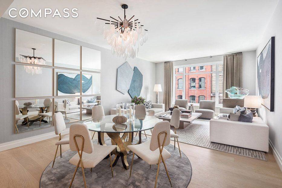 Residence 6F is a three bedroom, three bathroom unit located at the highly coveted 70 Vestry Street in Northwest TriBeCa.