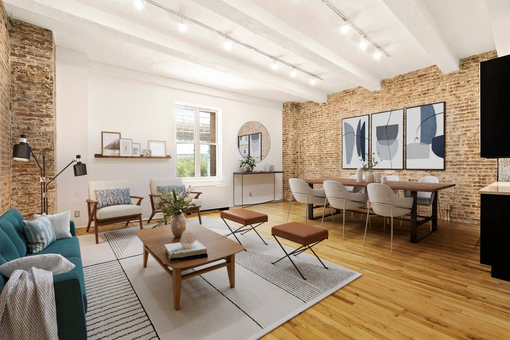 Unit 4J at 28 Old Fulton is a quintessential Brooklyn loft style residence.