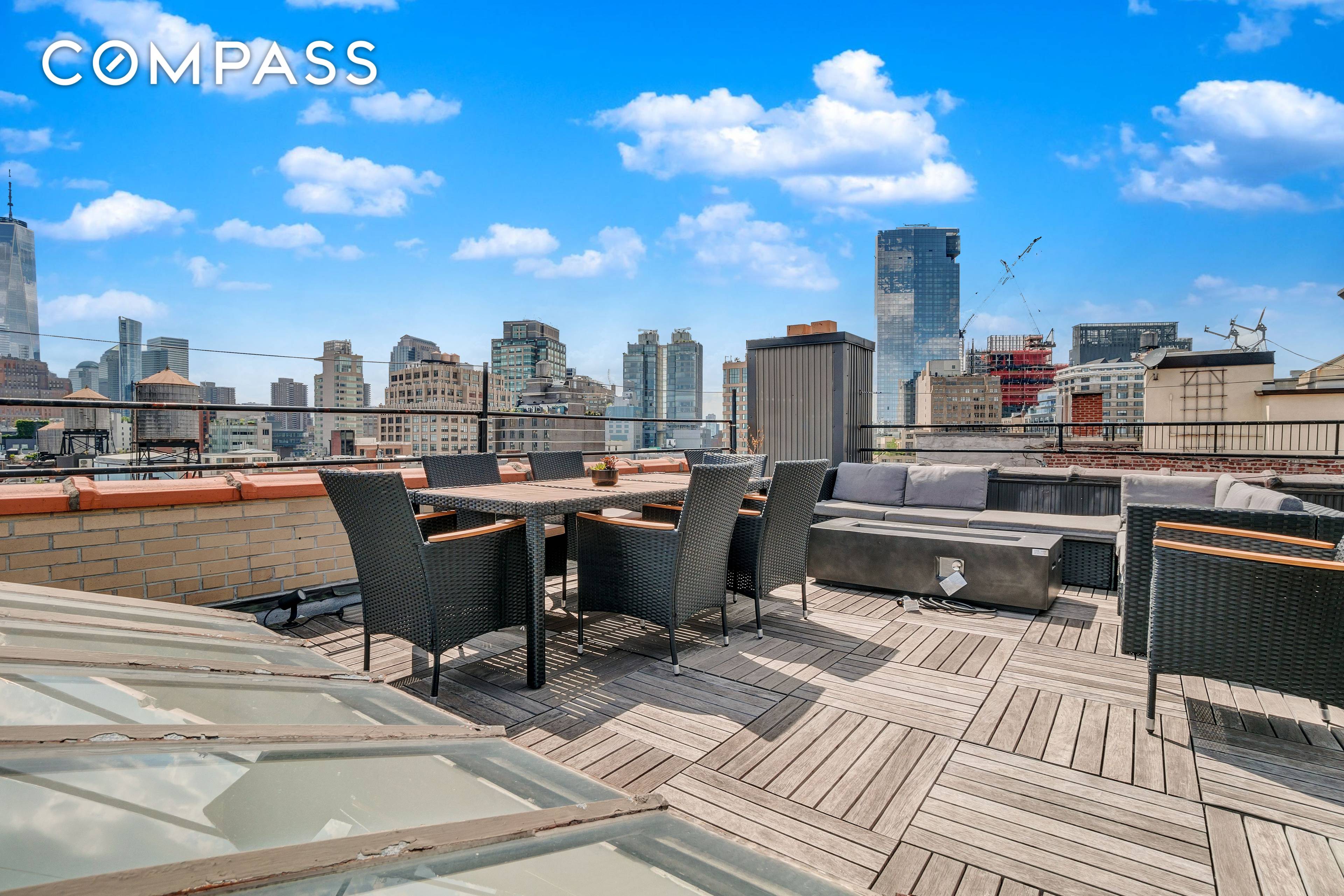 Your keyed elevator opens into this bright three bedroom penthouse that has been completely renovated with ceiling heights reaching 22' and a large private rooftop deck.