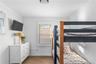 Bedroom with light wood-type flooring