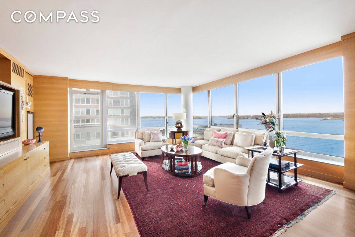 Experience magical sunsets over extraordinary Hudson River and Statue of Liberty views from floor to ceiling windows in this 2, 100 SF three bed, three and a half bath southwest ...