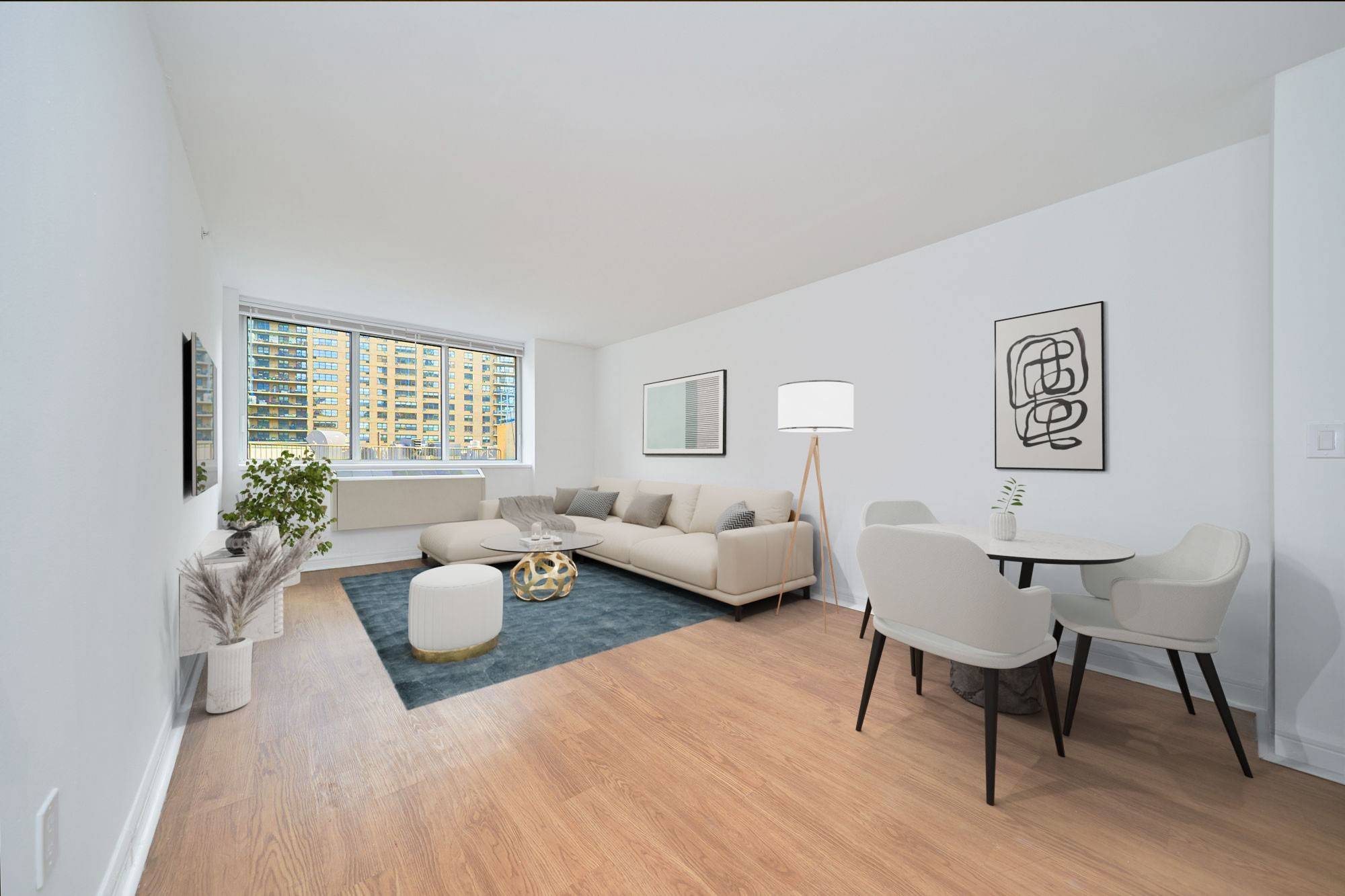 Massive 700 sq ft 1 Bedroom located in the heart of Lincoln Square in the iconic building at 160 Riverside Blvd.