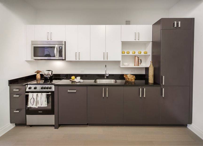 High floor 1 bed w amazing views, space for a dedicated dining room or home office, gourmet kitchen with stainless steel appliances and stone countertops, wood floors, multiple closets, and ...