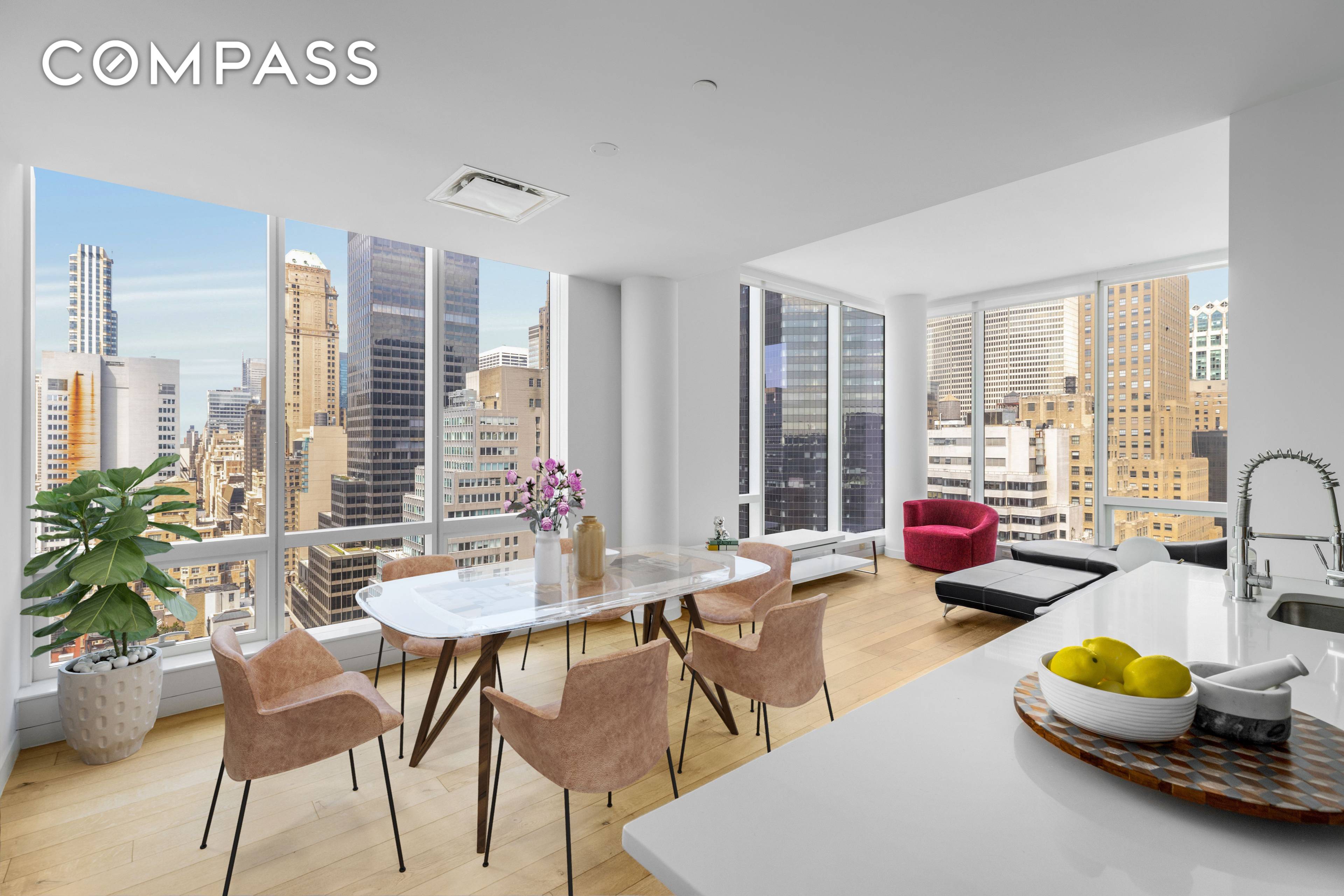 Buy an apartment with two separate million dollar views and keep the change !