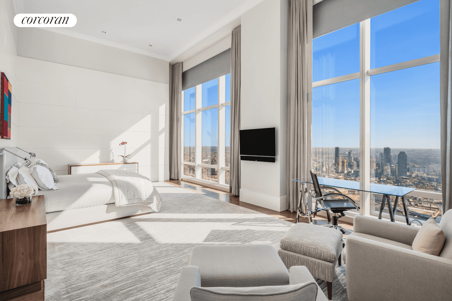 Spectacular designer renovated 4 bedroom PH residence spanning 5, 380SF at 845 UN Plaza with the most incredible Manhattan skyline views.