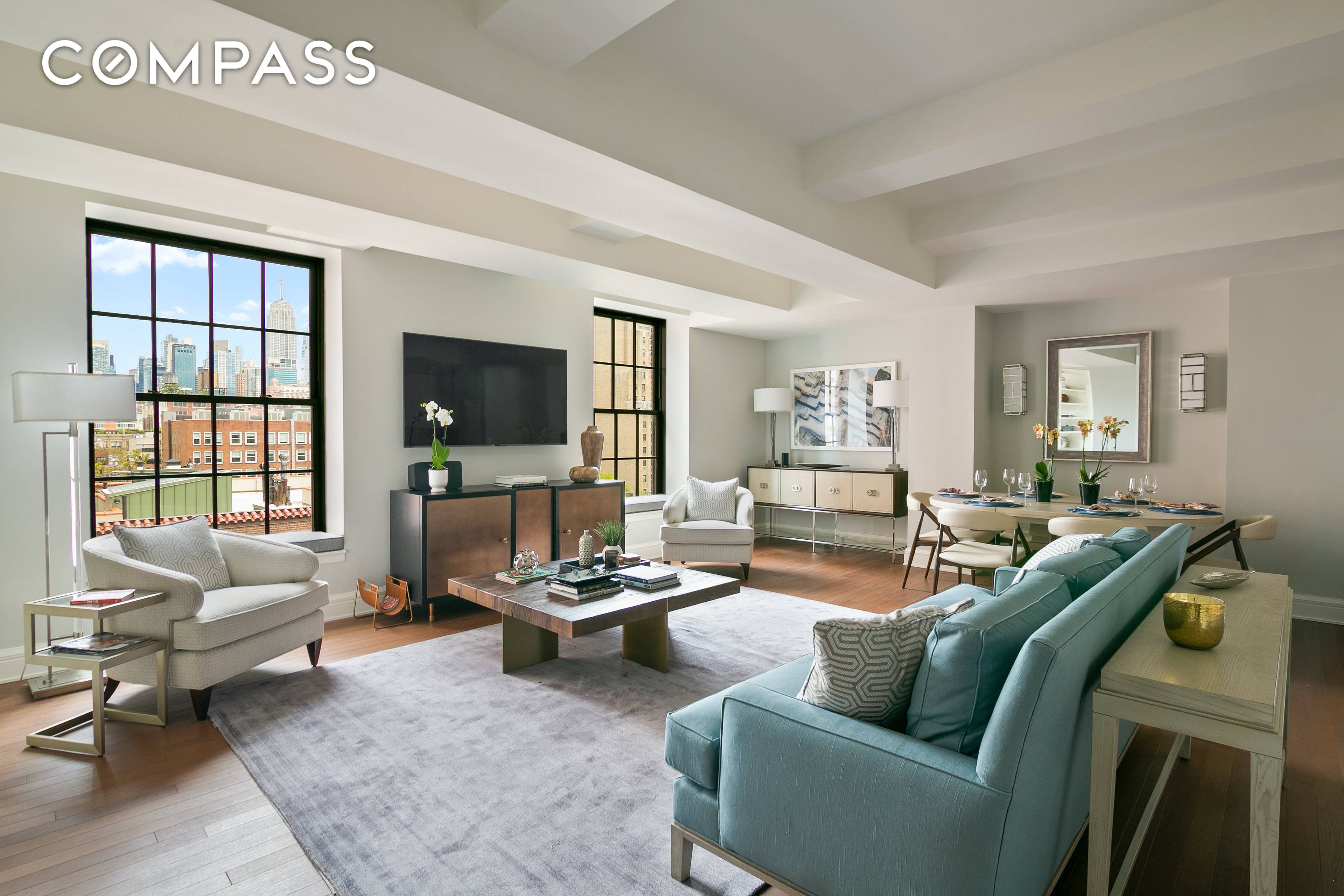 Gold Coast Glamour Featuring oversized windows with Empire State Building Views, Apartment 86 at 160 West 12th Street offers everything one could want in luxury living.