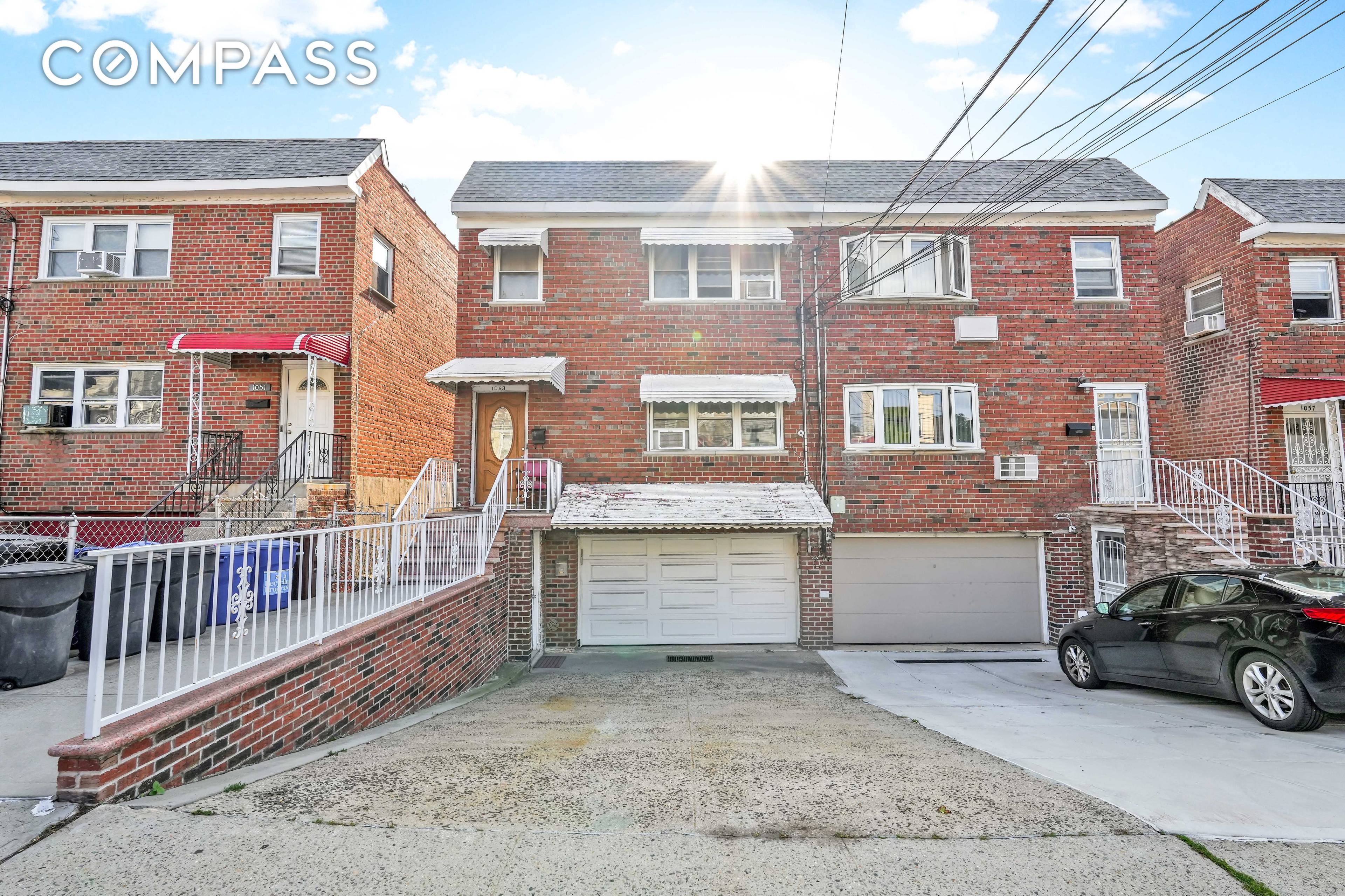 Excellent semi detached three family brick house in a beautiful, secure Bronx neighborhood !