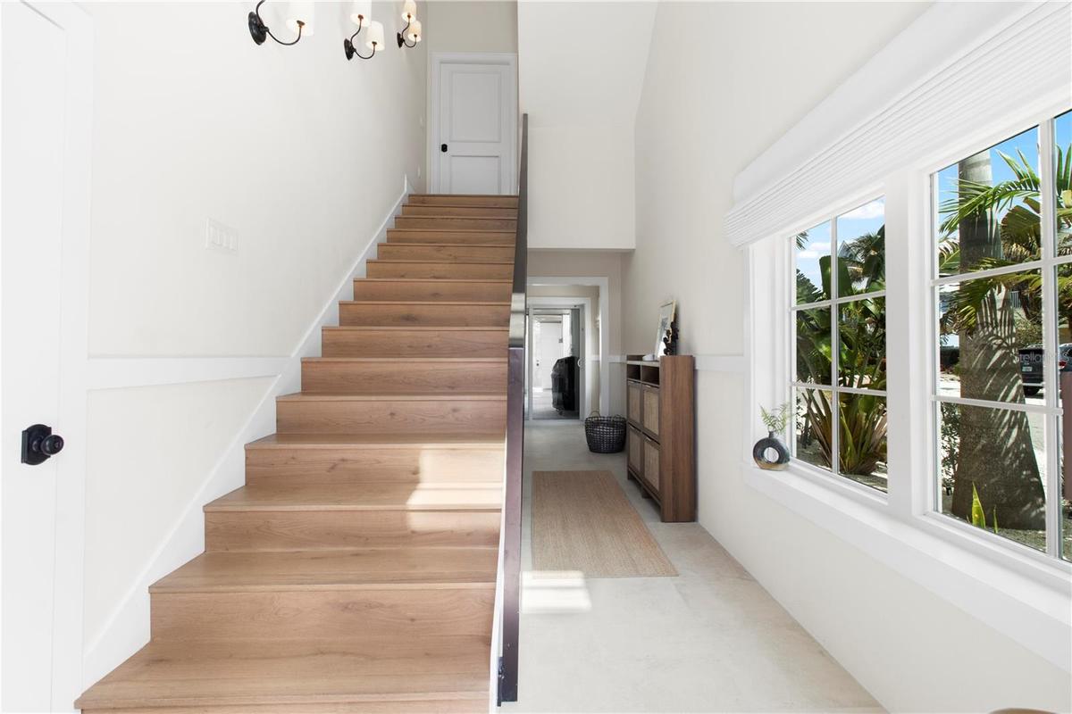 Foyer, stairs to main level of the home