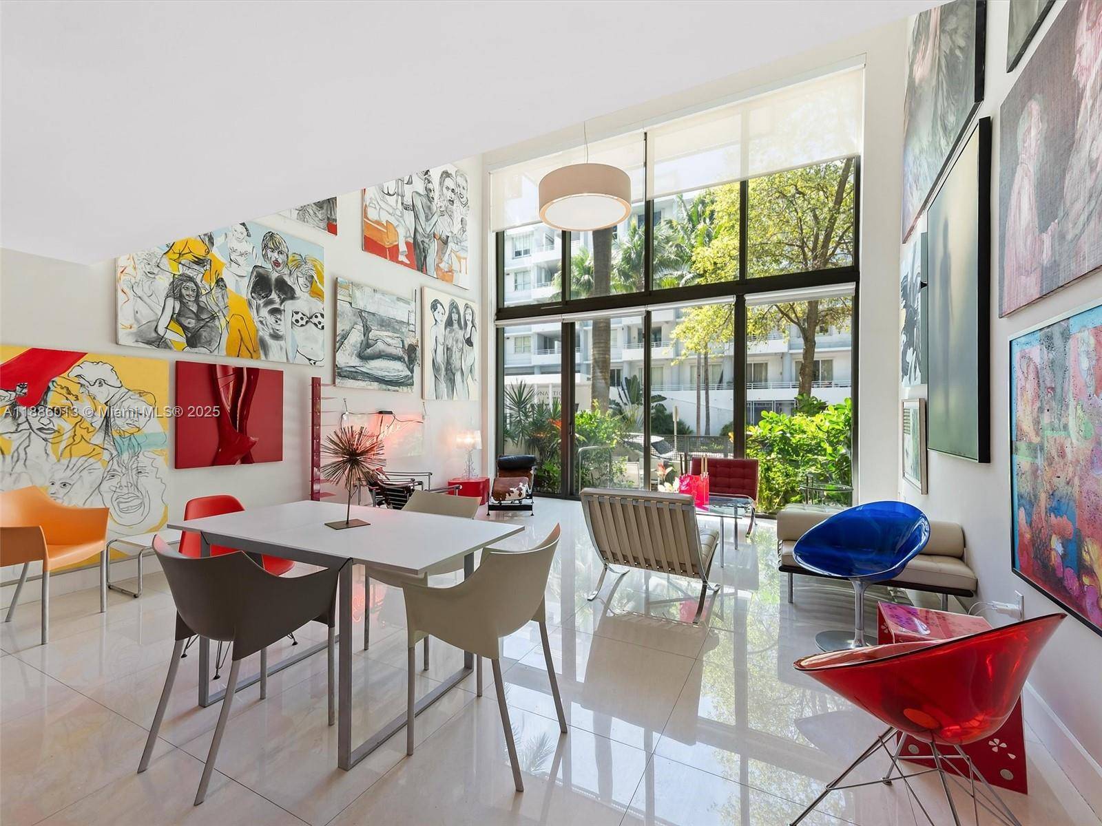 With beach access just across the street, this sophisticated Miami Beach maisonette offers a relaxed indoor outdoor lifestyle.