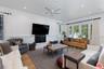 Family room area fireplace