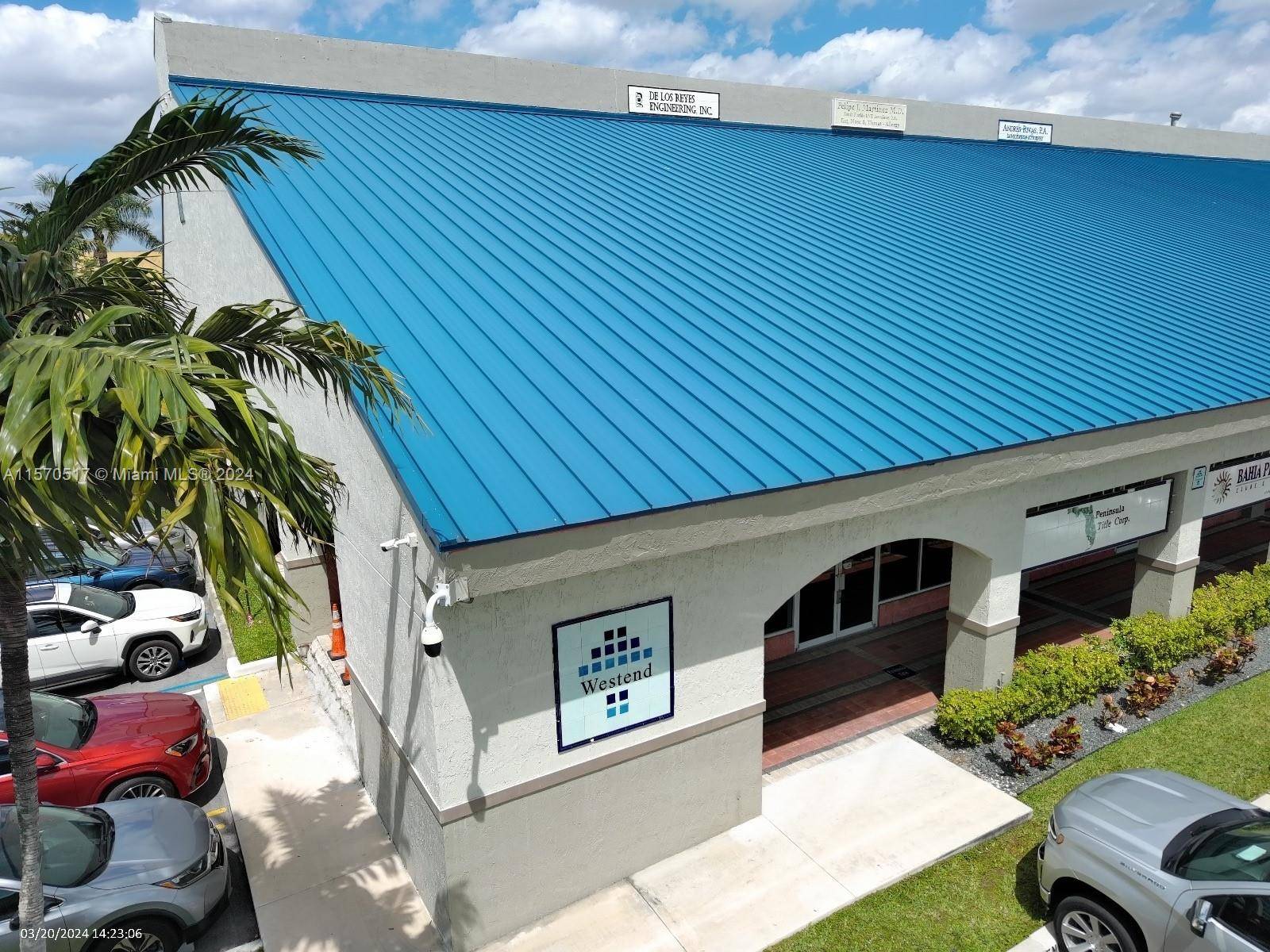 Rarely available corner unit 26 at Westend 25 shopping complex in the heart of Doral, over 2, 164 SF of office space, two bathrooms, five offices, kitchen, nine parking spaces, ...