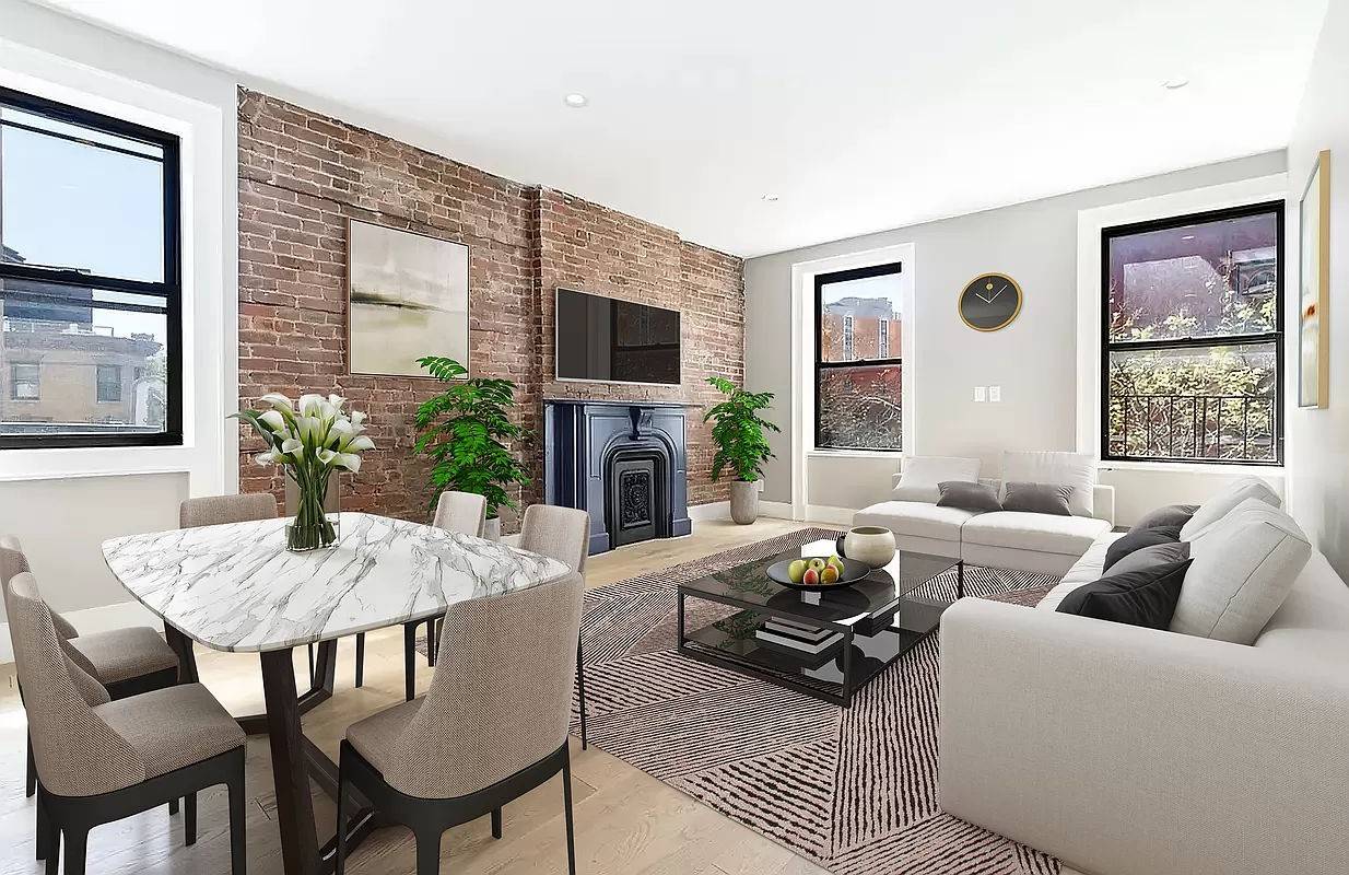 This is a gorgeous, newly renovated TRUE 3BR 2BA with in unit washer and dryer, hardwood floors and exposed brick.