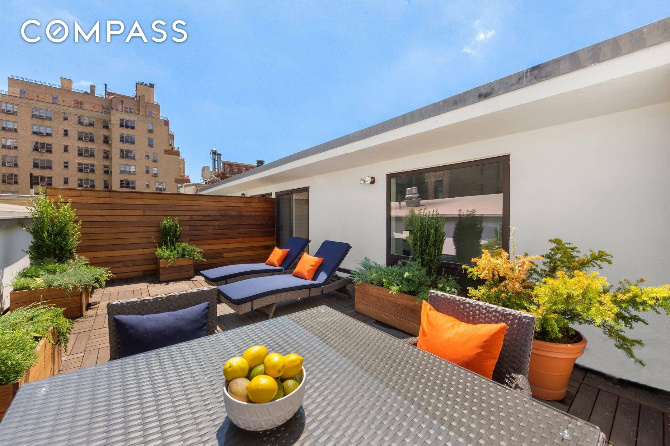 Breathtaking, expansive PRIVATE OUTDOOR TERRACE !